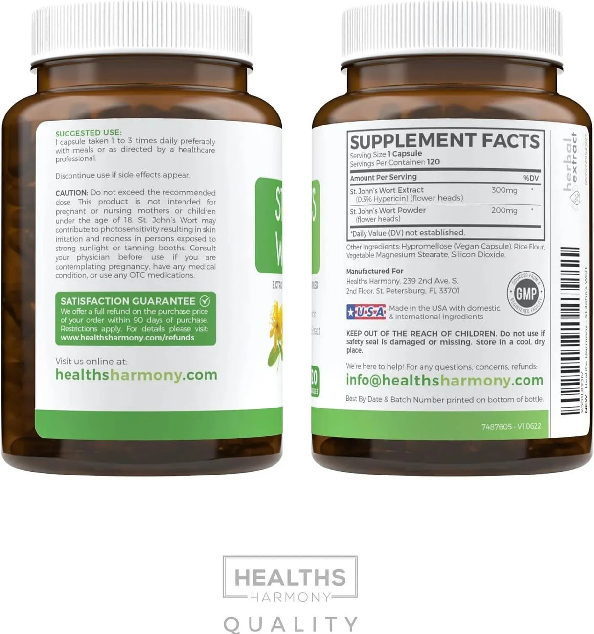 HEALTHS HARMONY - Healths Harmony St. John's Wort 900Mg. 120 Capsulas - The Red Vitamin MX - Suplementos Alimenticios - {{ shop.shopifyCountryName }}
