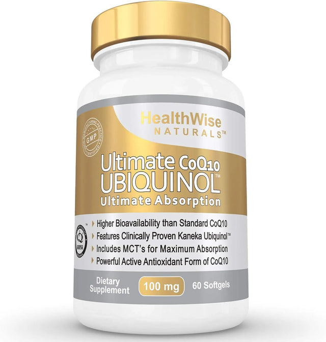 HEALTHWISE - HealthWise Naturals Ultimate CoQ10 UBIQUINOL 100Mg. 60 Capsulas Blandas - The Red Vitamin MX - Suplementos Alimenticios - {{ shop.shopifyCountryName }}