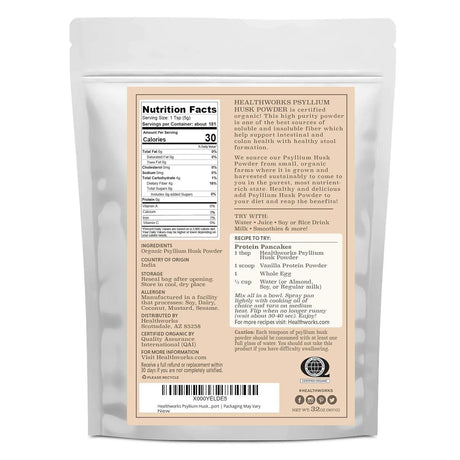 HEALTHWORKS - Healthworks Psyllium Husk Powder 907Gr. - The Red Vitamin MX - Suplementos Alimenticios - {{ shop.shopifyCountryName }}