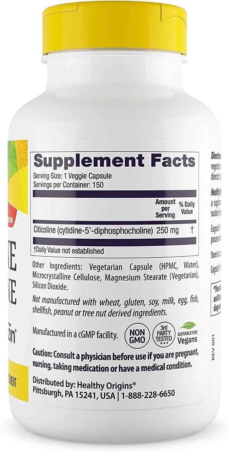 HEALTHY ORIGINS - Healthy Origins Cognizin (Citicoline) 250Mg. 150 Capsulas - The Red Vitamin MX - Suplementos Alimenticios - {{ shop.shopifyCountryName }}