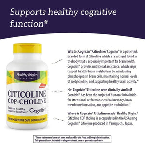 HEALTHY ORIGINS - Healthy Origins Cognizin (Citicoline) 250Mg. 150 Capsulas - The Red Vitamin MX - Suplementos Alimenticios - {{ shop.shopifyCountryName }}