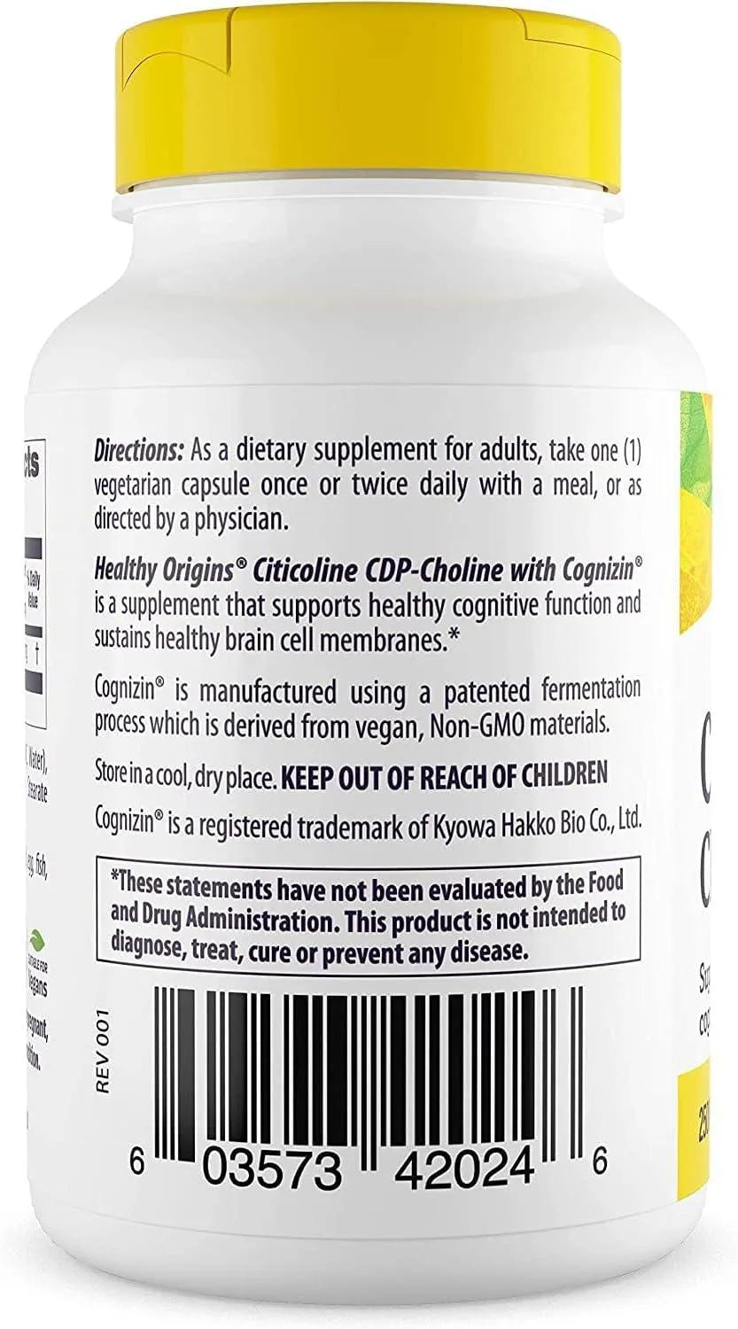 HEALTHY ORIGINS - Healthy Origins Cognizin (Citicoline) 250Mg. 60 Capsulas - The Red Vitamin MX - Suplementos Alimenticios - {{ shop.shopifyCountryName }}