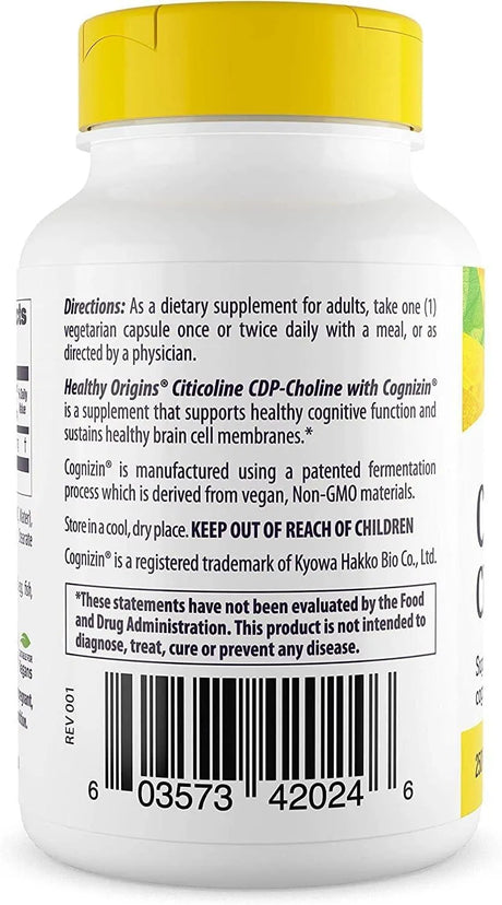 HEALTHY ORIGINS - Healthy Origins Cognizin (Citicoline) 250Mg. 60 Capsulas - The Red Vitamin MX - Suplementos Alimenticios - {{ shop.shopifyCountryName }}