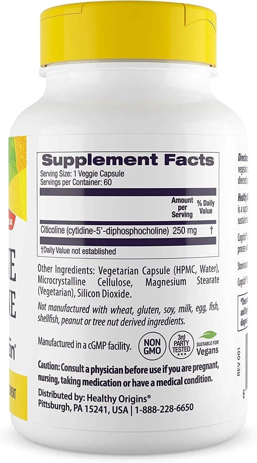 HEALTHY ORIGINS - Healthy Origins Cognizin (Citicoline) 250Mg. 60 Capsulas - The Red Vitamin MX - Suplementos Alimenticios - {{ shop.shopifyCountryName }}