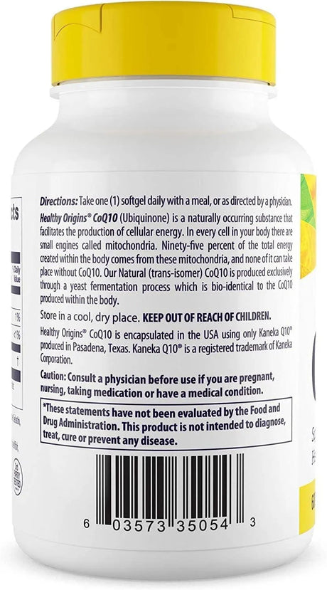 HEALTHY ORIGINS - Healthy Origins CoQ10 600Mg. 60 Capsulas Blandas - The Red Vitamin MX - Suplementos Alimenticios - {{ shop.shopifyCountryName }}