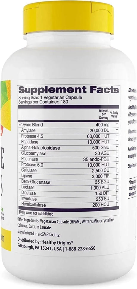 HEALTHY ORIGINS - Healthy Origins Digestive Enzymes 180 Capsulas - The Red Vitamin MX - Suplementos Alimenticios - {{ shop.shopifyCountryName }}