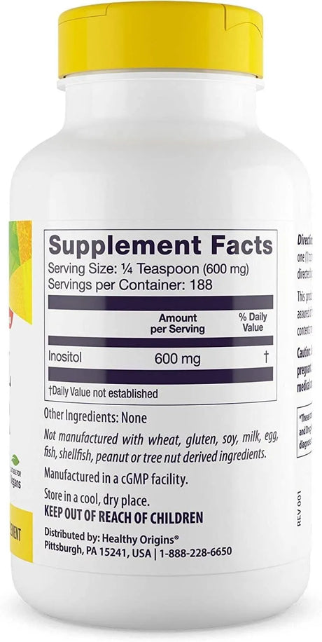 HEALTHY ORIGINS - Healthy Origins Inositol Powder 113Gr. - The Red Vitamin MX - Suplementos Alimenticios - {{ shop.shopifyCountryName }}