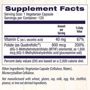 HEALTHY ORIGINS - Healthy Origins Methyl Folate 800mcg 120 Capsulas - The Red Vitamin MX - Suplementos Alimenticios - {{ shop.shopifyCountryName }}