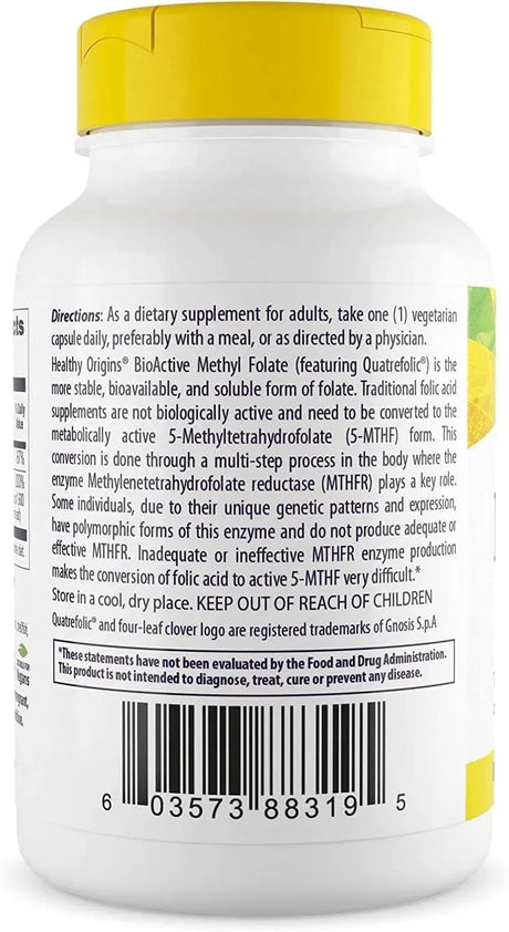 HEALTHY ORIGINS - Healthy Origins Methyl Folate 800mcg 120 Capsulas - The Red Vitamin MX - Suplementos Alimenticios - {{ shop.shopifyCountryName }}