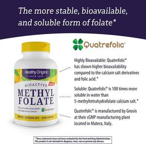 HEALTHY ORIGINS - Healthy Origins Methyl Folate 800mcg 120 Capsulas - The Red Vitamin MX - Suplementos Alimenticios - {{ shop.shopifyCountryName }}