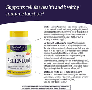 HEALTHY ORIGINS - Healthy Origins Selenium 200mcg 180 Capsulas - The Red Vitamin MX - Suplementos Alimenticios - {{ shop.shopifyCountryName }}