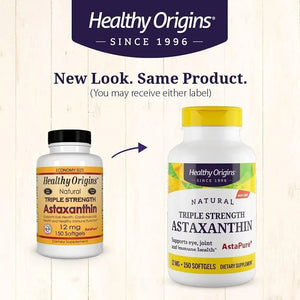 HEALTHY ORIGINS - Healthy Origins Triple Strength Astaxanthin 12Mg. 150 Capsulas Blandas - The Red Vitamin MX - Suplementos Alimenticios - {{ shop.shopifyCountryName }}