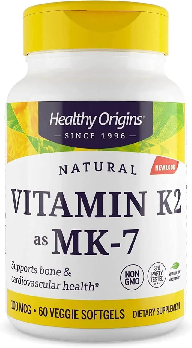 HEALTHY ORIGINS - Healthy Origins Vitamin K2 as MK-7 100mcg 60 Capsulas Blandas - The Red Vitamin MX - Suplementos Alimenticios - {{ shop.shopifyCountryName }}