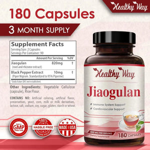 HEALTHY WAY - Healthy Way Pure Jiaogulan 820Mg. 180 Capsulas - The Red Vitamin MX - Suplementos Alimenticios - {{ shop.shopifyCountryName }}