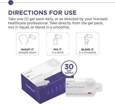 HEALTHYCELL - Healthycell Bioactive Multi for Adults 30 Paquetes de Gel - The Red Vitamin MX - Suplementos Alimenticios - {{ shop.shopifyCountryName }}