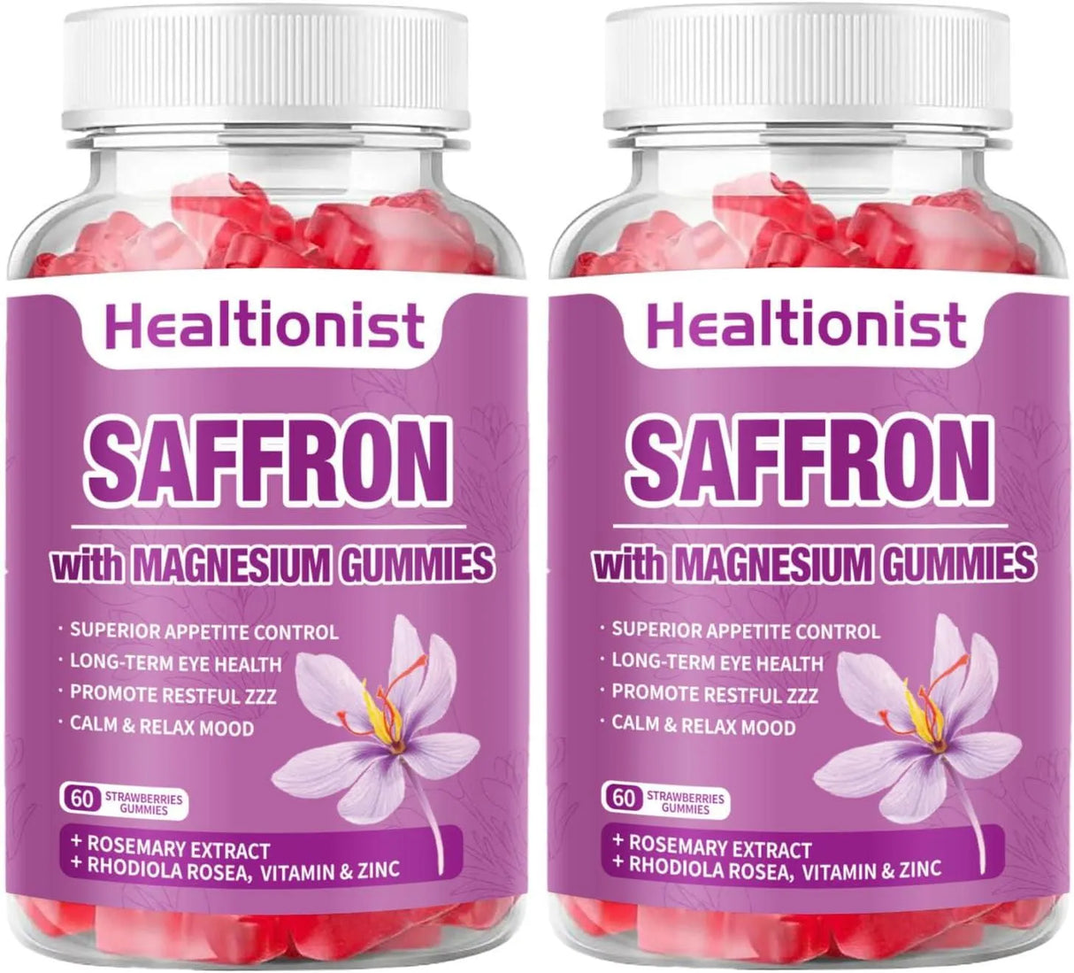 HEALTIONIST - Healtionist Saffron with Magnesium Gummies 60 Gomitas 2 Pack - The Red Vitamin MX - Suplementos Alimenticios - {{ shop.shopifyCountryName }}