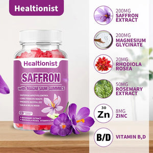 HEALTIONIST - Healtionist Saffron with Magnesium Gummies 60 Gomitas 2 Pack - The Red Vitamin MX - Suplementos Alimenticios - {{ shop.shopifyCountryName }}