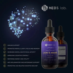 HEBS LAB - HEBS LAB Lions Mane Mushroom Supplement 4 Fl. Oz. - The Red Vitamin MX - Suplementos Alimenticios - {{ shop.shopifyCountryName }}