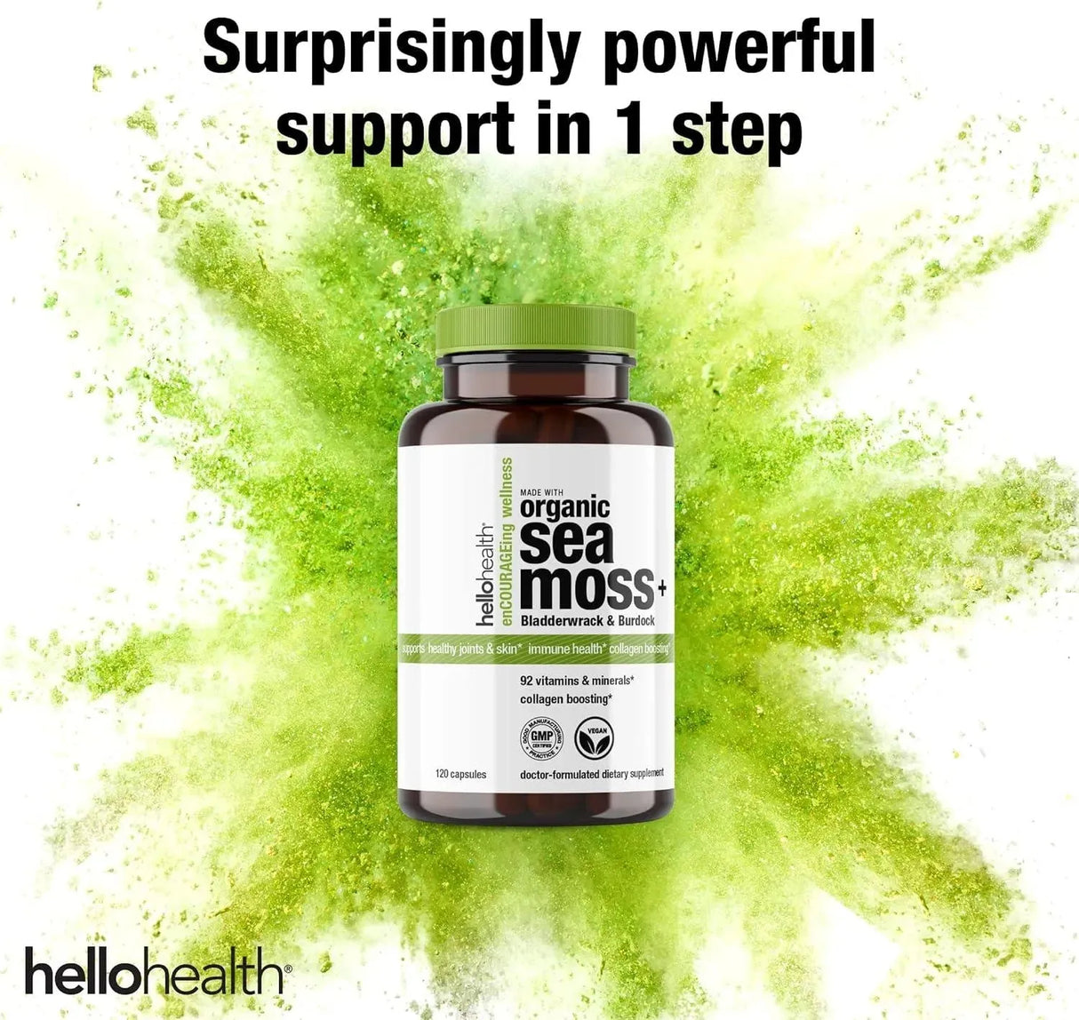 HELLO HEALTH - Hello Health Organic Irish Sea Moss 120 Capsulas - The Red Vitamin MX - Suplementos Alimenticios - {{ shop.shopifyCountryName }}