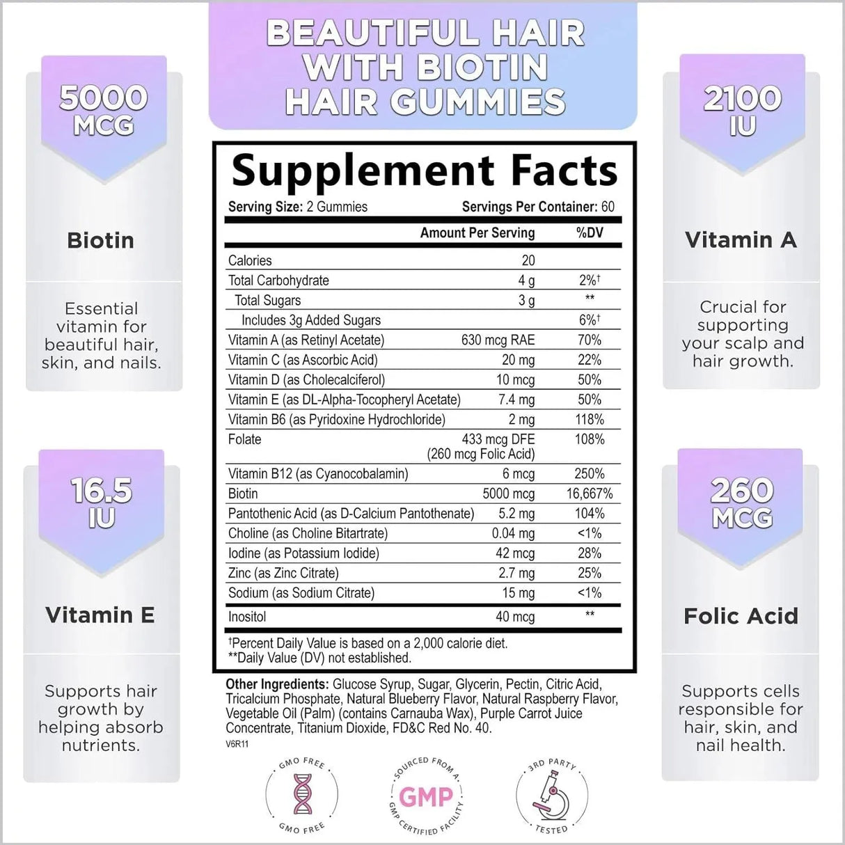 HELLO LOVELY! - Hello Lovely! Hair Vitamins Gummies with Biotin 5000 mcg Vitamin E & C 120 Gomitas - The Red Vitamin MX - Suplementos Alimenticios - {{ shop.shopifyCountryName }}