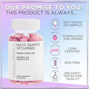 HELLO LOVELY! - Hello Lovely! Hair Vitamins Gummies with Biotin 5000 mcg Vitamin E & C 60 Gomitas - The Red Vitamin MX - Suplementos Alimenticios - {{ shop.shopifyCountryName }}