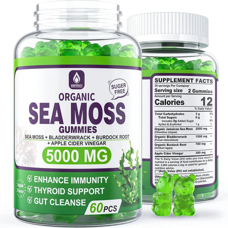 HEMTOTALLY - EnvyDeal Sugar Free Sea Moss Gummies 5000Mg. 60 Gomitas - The Red Vitamin MX - Suplementos Alimenticios - {{ shop.shopifyCountryName }}