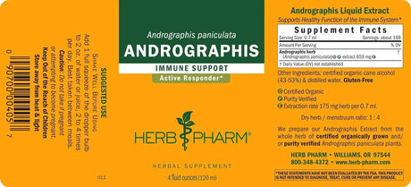 HERB PHARM - Herb Pharm Andrographis Liquid Extract 4 Fl.Oz. - The Red Vitamin MX - Suplementos Alimenticios - {{ shop.shopifyCountryName }}