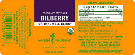 HERB PHARM - Herb Pharm Bilberry Liquid Extract 30Ml. - The Red Vitamin MX - Suplementos Alimenticios - {{ shop.shopifyCountryName }}