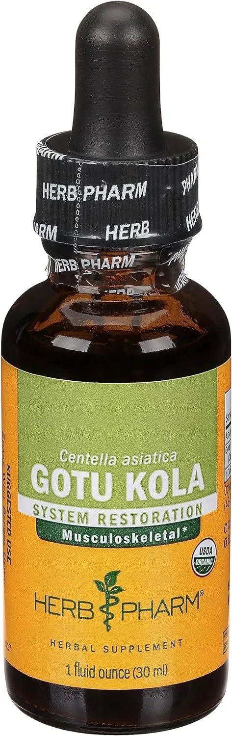 HERB PHARM - Herb Pharm Certified Organic Gotu Kola Liquid Extract 30Ml. - The Red Vitamin MX - Suplementos Alimenticios - {{ shop.shopifyCountryName }}