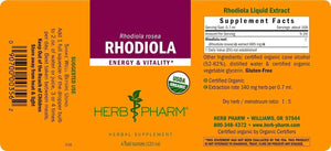 HERB PHARM - Herb Pharm Certified Organic Rhodiola Root Extract 120Ml. - The Red Vitamin MX - Suplementos Alimenticios - {{ shop.shopifyCountryName }}