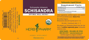 HERB PHARM - Herb Pharm Certified Organic Schisandra Berry Liquid Extract 120Ml. - The Red Vitamin MX - Suplementos Alimenticios - {{ shop.shopifyCountryName }}