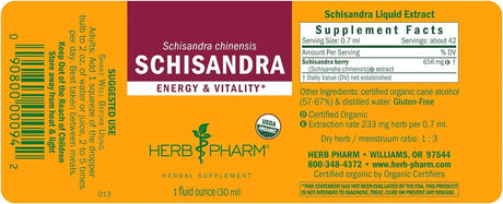 HERB PHARM - Herb Pharm Certified Organic Schisandra Berry Liquid Extract 30Ml. 2 Pack - The Red Vitamin MX - Suplementos Alimenticios - {{ shop.shopifyCountryName }}