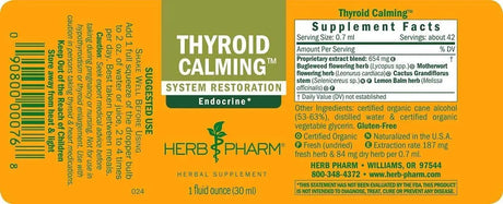 HERB PHARM - Herb Pharm Thyroid Calming Liquid Herbal Formula 1 Fl.Oz. - The Red Vitamin MX - Suplementos Alimenticios - {{ shop.shopifyCountryName }}