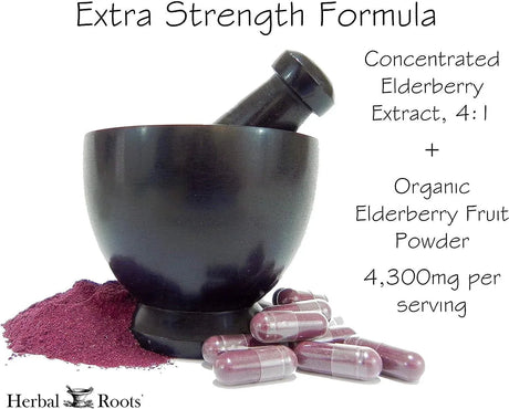 HERBAL ROOTS - Herbal Roots Black Elderberry 60 Capsulas - The Red Vitamin MX - Suplementos Alimenticios - {{ shop.shopifyCountryName }}