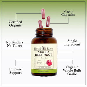 HERBAL ROOTS - Herbal Roots Organic Beet Root Powder 1500Mg. 60 Capsulas - The Red Vitamin MX - Suplementos Alimenticios - {{ shop.shopifyCountryName }}