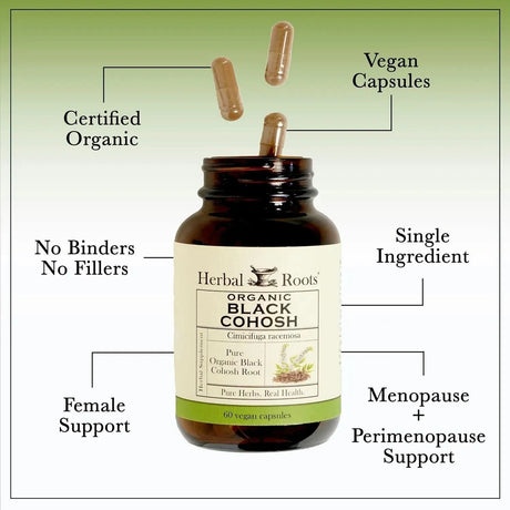 HERBAL ROOTS - Herbal Roots Organic Black Cohosh Root 600Mg. 60 Capsulas - The Red Vitamin MX - Suplementos Alimenticios - {{ shop.shopifyCountryName }}