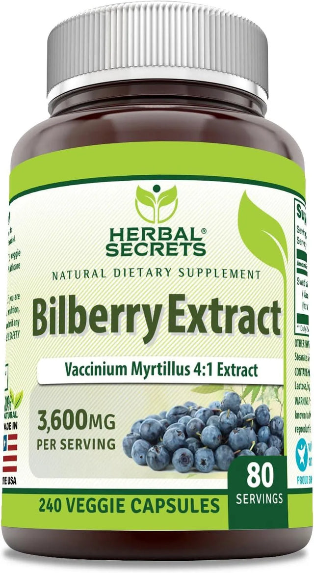 HERBAL SECRETS - Herbal Secrets Bilberry Extract 3600Mg. 240 Capsulas - The Red Vitamin MX - Suplementos Alimenticios - {{ shop.shopifyCountryName }}