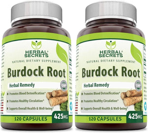 HERBAL SECRETS - Herbal Secrets Burdock Root 425Mg. 120 Capsulas 2 Pack - The Red Vitamin MX - Suplementos Alimenticios - {{ shop.shopifyCountryName }}