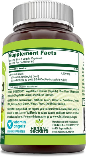 HERBAL SECRETS - Herbal Secrets Garcinia Extract 1500Mg. 180 Capsulas - The Red Vitamin MX - Suplementos Alimenticios - {{ shop.shopifyCountryName }}