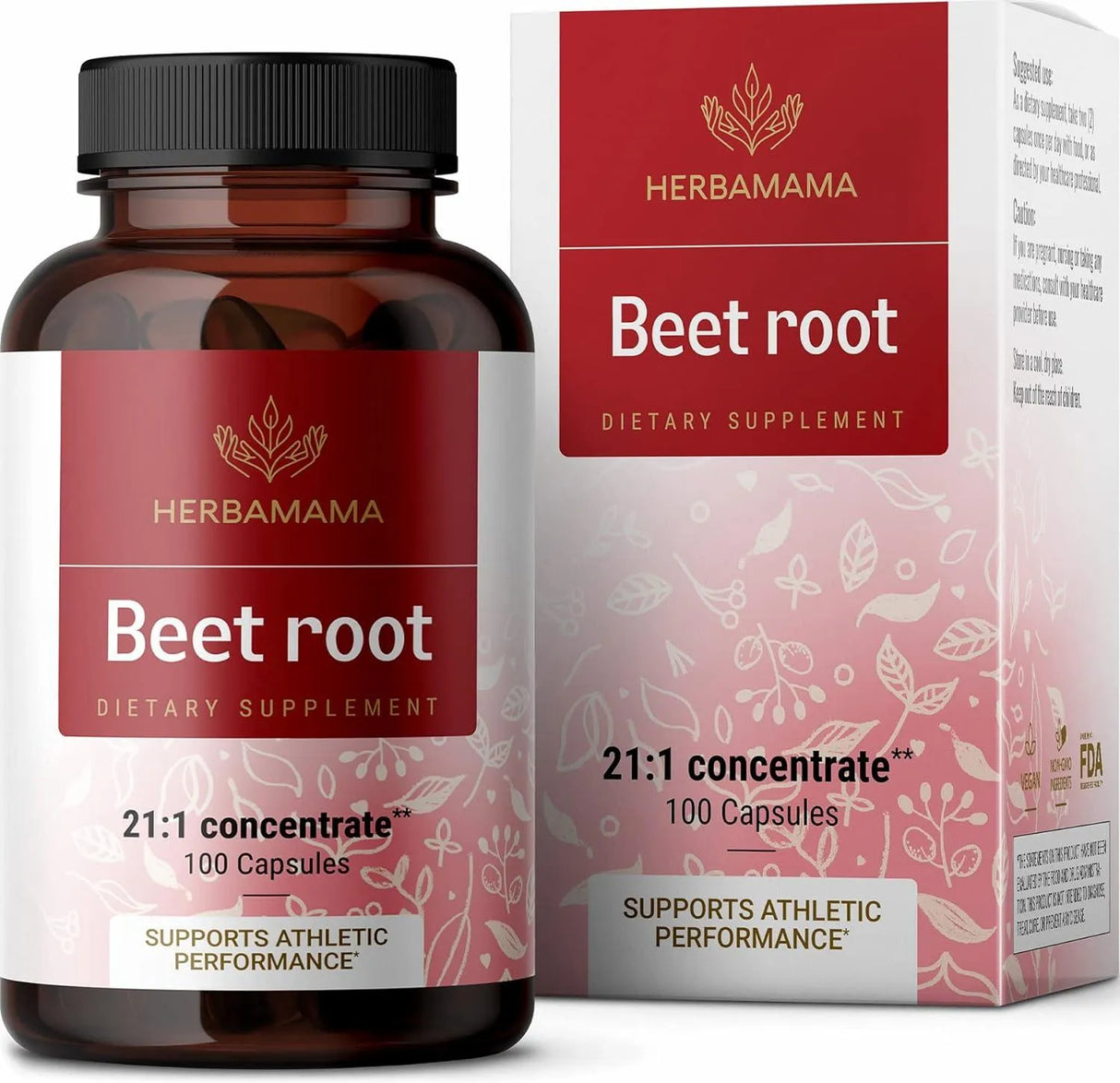 HERBAMAMA - HERBAMAMA Beet Root 21:1 Concentrate 100 Capsulas - The Red Vitamin MX - Suplementos Alimenticios - {{ shop.shopifyCountryName }}