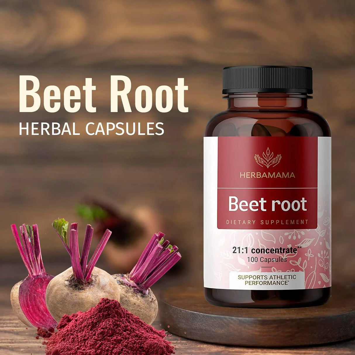 HERBAMAMA - HERBAMAMA Beet Root 21:1 Concentrate 100 Capsulas - The Red Vitamin MX - Suplementos Alimenticios - {{ shop.shopifyCountryName }}