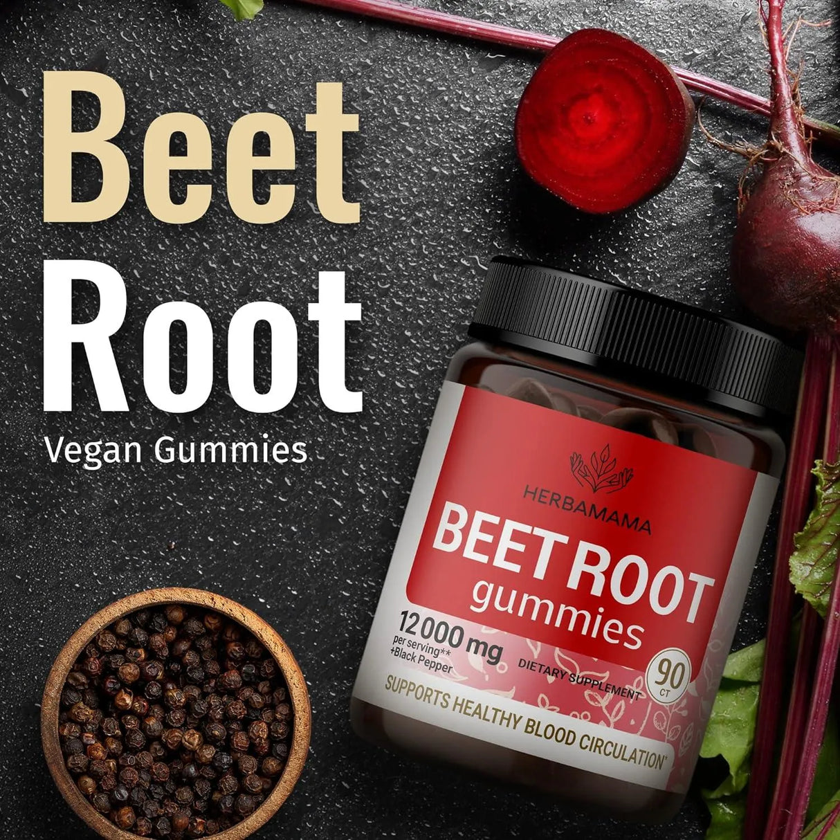 HERBAMAMA - HERBAMAMA Beet Root Gummies 1200Mg. 90 Gomitas - The Red Vitamin MX - Suplementos Alimenticios - {{ shop.shopifyCountryName }}