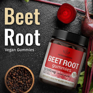 HERBAMAMA - HERBAMAMA Beet Root Gummies 1200Mg. 90 Gomitas - The Red Vitamin MX - Suplementos Alimenticios - {{ shop.shopifyCountryName }}