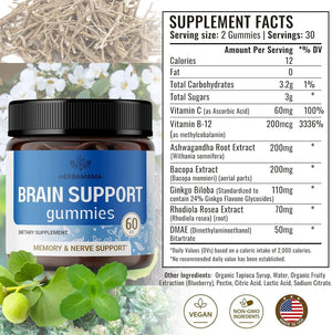 HERBAMAMA - Herbamama Brain Booster Gummies 60 Gomitas - The Red Vitamin MX - Suplementos Alimenticios - {{ shop.shopifyCountryName }}