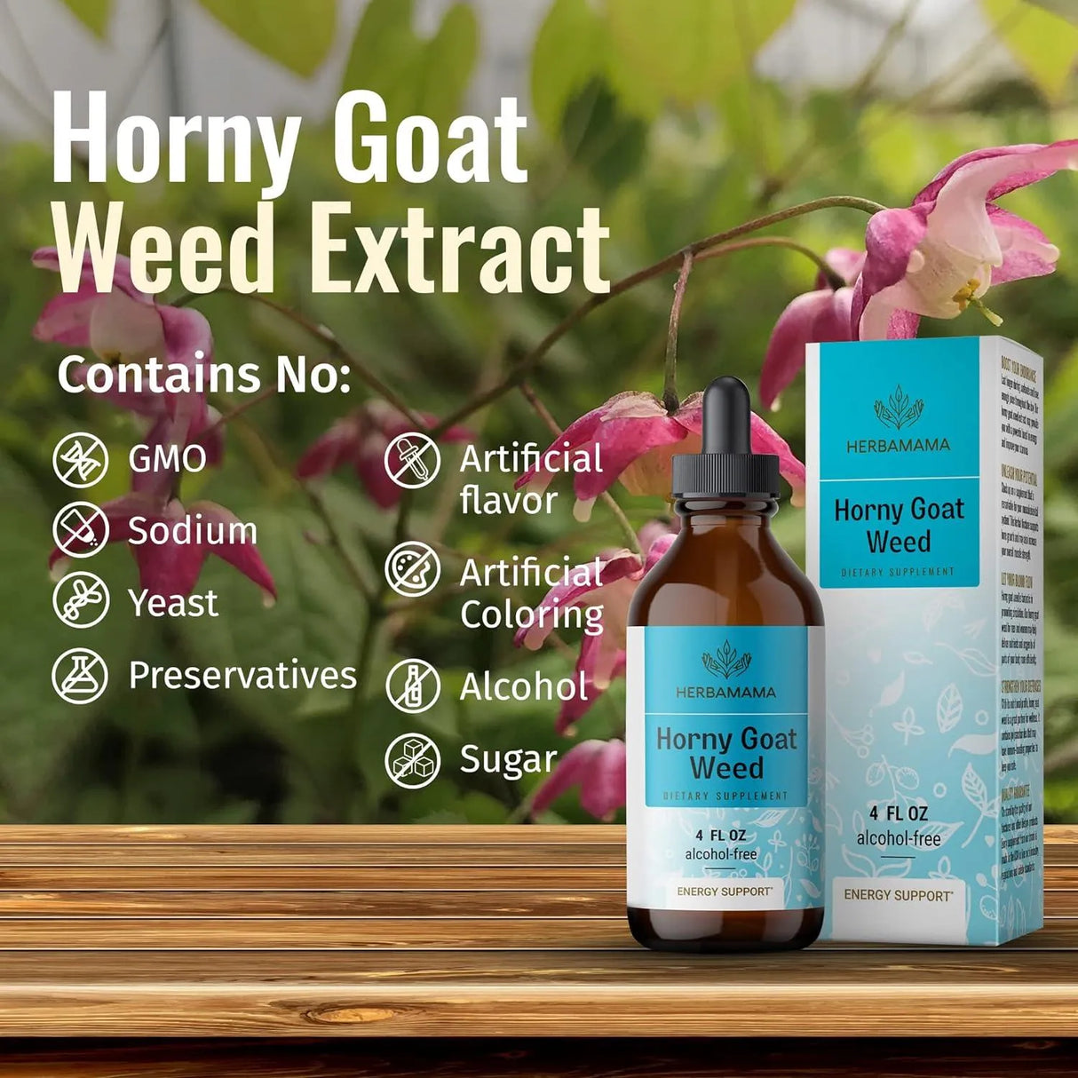 HERBAMAMA - Herbamama Horny Goat Weed Liquid Extract 4 Fl. Oz. - The Red Vitamin MX - Suplementos Alimenticios - {{ shop.shopifyCountryName }}