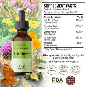 HERBAMAMA - Herbamama Liver Cleanse & Repair Liquid Drops 2 Fl.Oz. - The Red Vitamin MX - Suplementos Alimenticios - {{ shop.shopifyCountryName }}