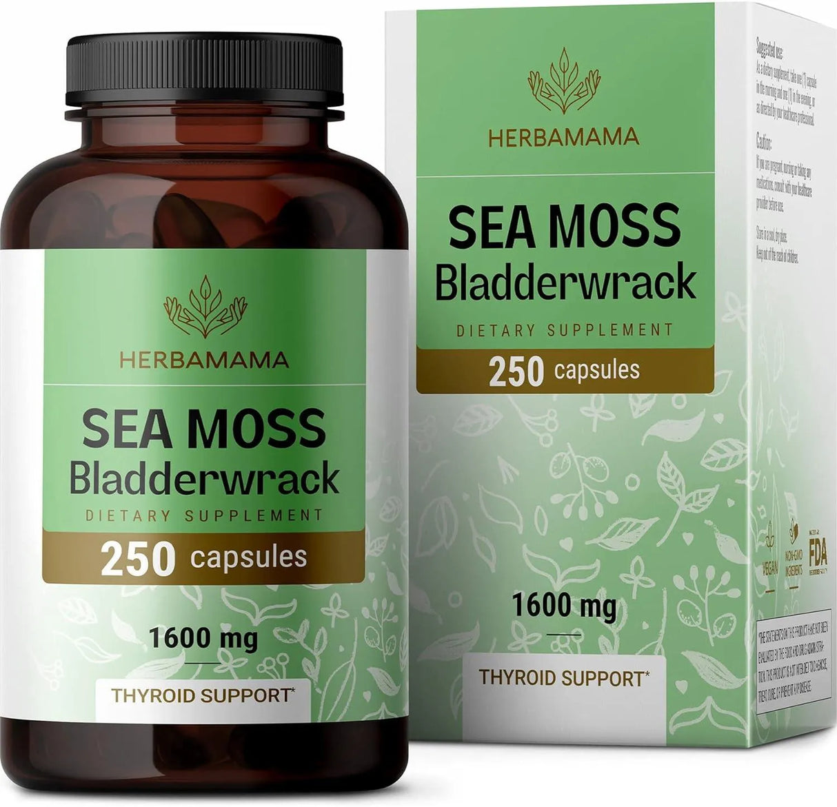 HERBAMAMA - Herbamama Sea Moss Capsules 1600Mg. 250 Capsulas - The Red Vitamin MX - Suplementos Alimenticios - {{ shop.shopifyCountryName }}