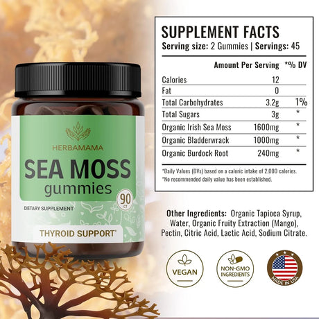 HERBAMAMA - Herbamama Sea Moss Gummies 90 Gomitas - The Red Vitamin MX - Suplementos Alimenticios - {{ shop.shopifyCountryName }}