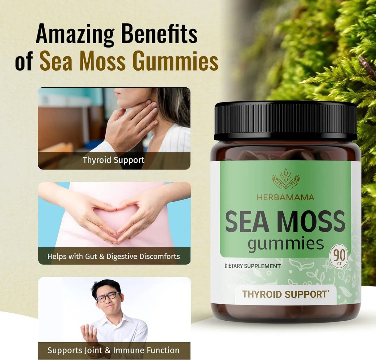 HERBAMAMA - Herbamama Sea Moss Gummies 90 Gomitas - The Red Vitamin MX - Suplementos Alimenticios - {{ shop.shopifyCountryName }}