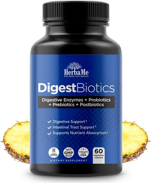 HERBAME - HerbaMe Digestive Enzymes with Probiotics and Prebiotics Postbiotics 60 Capsulas - The Red Vitamin MX - Suplementos Alimenticios - {{ shop.shopifyCountryName }}